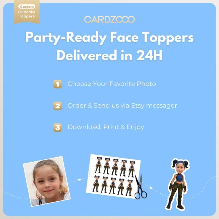 Crystal Custom Face Cupcake Toppers - Image 3