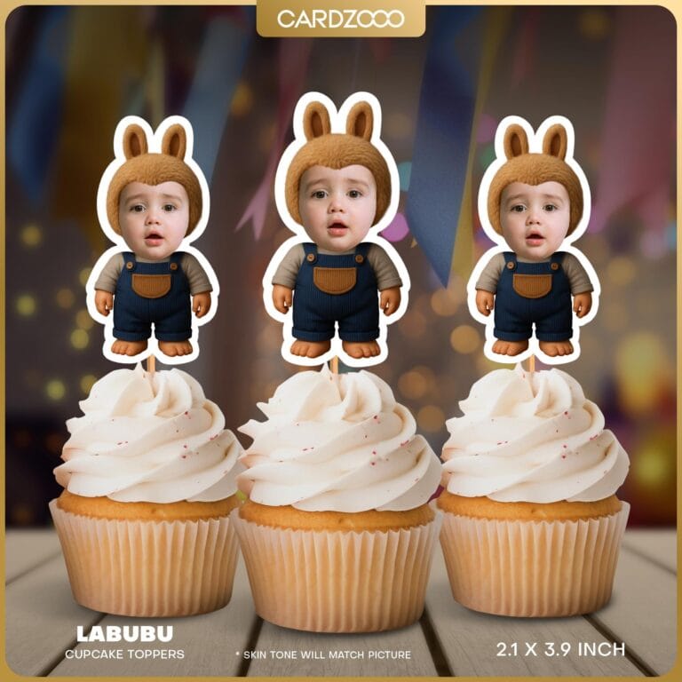 Labubu 1st Gen Custom Face Cupcake Toppers