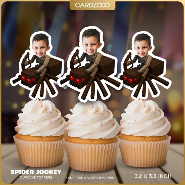 Spider Jockey Custom Face Cupcake Toppers