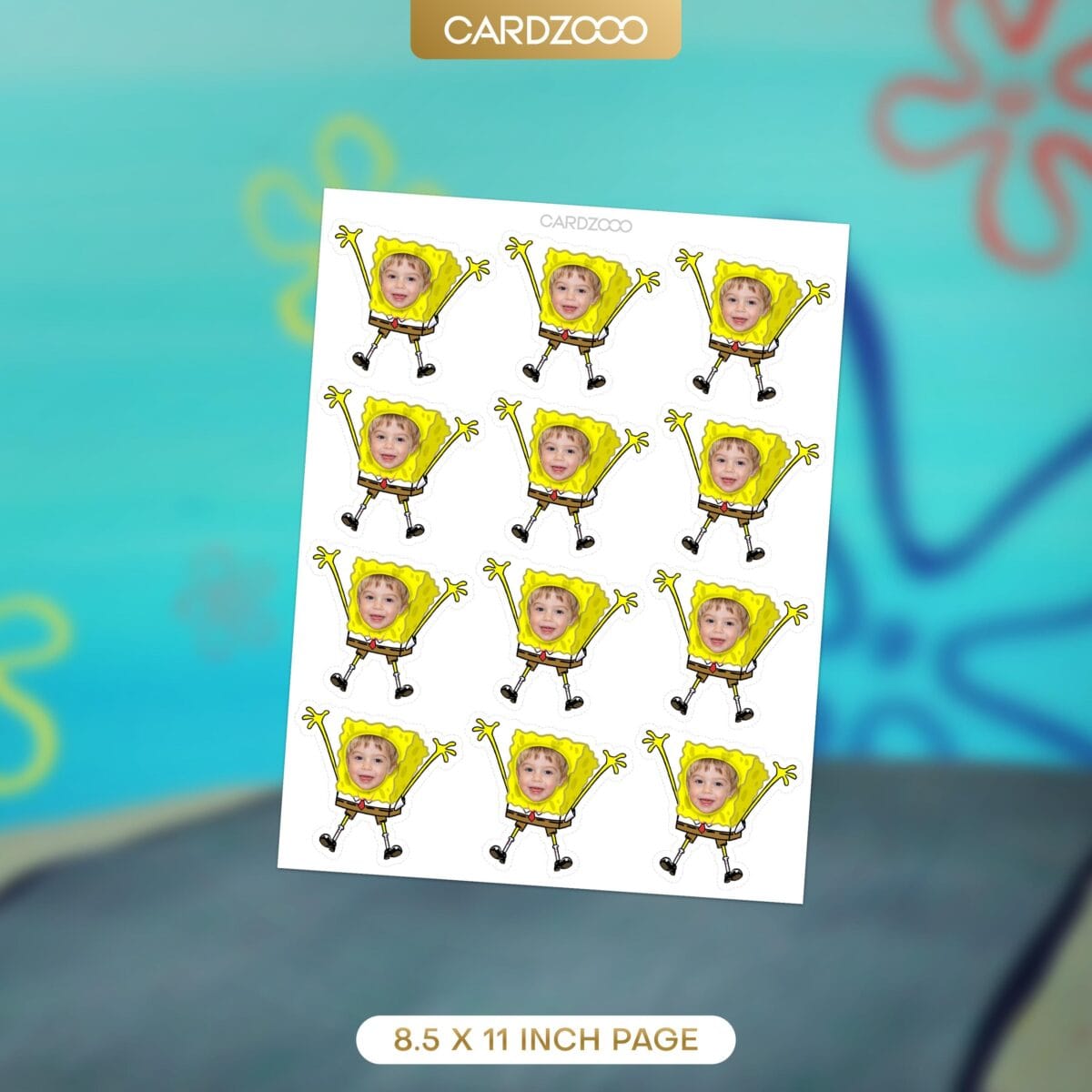 Sponge Bob Custom Face Cupcake Toppers - Image 2