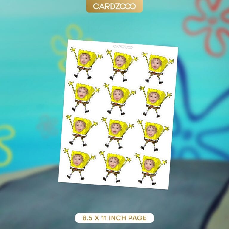 Sponge Bob Custom Face Cupcake Toppers - Image 2