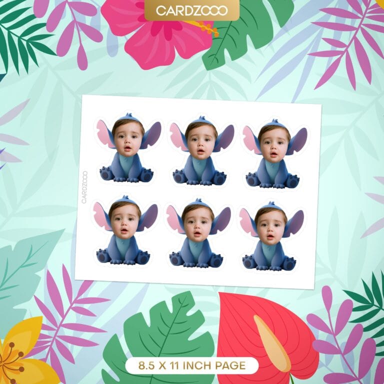 Stitch Custom Face Cupcake Toppers - Image 2