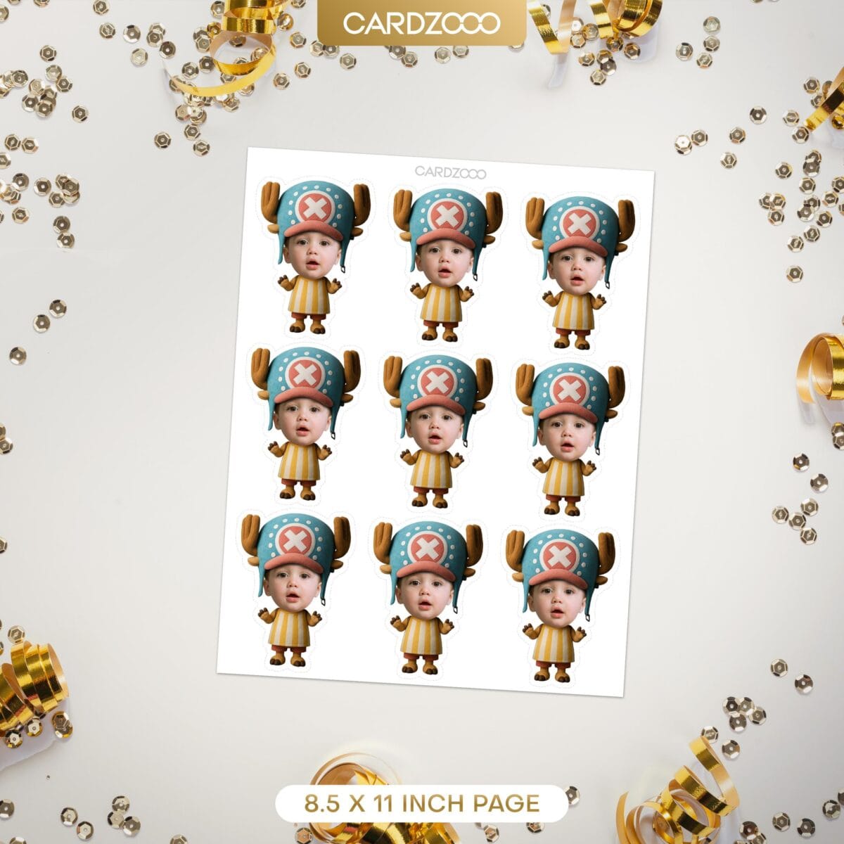 Custom Face Tony Tony Chopper Cupcake Toppers - Image 3