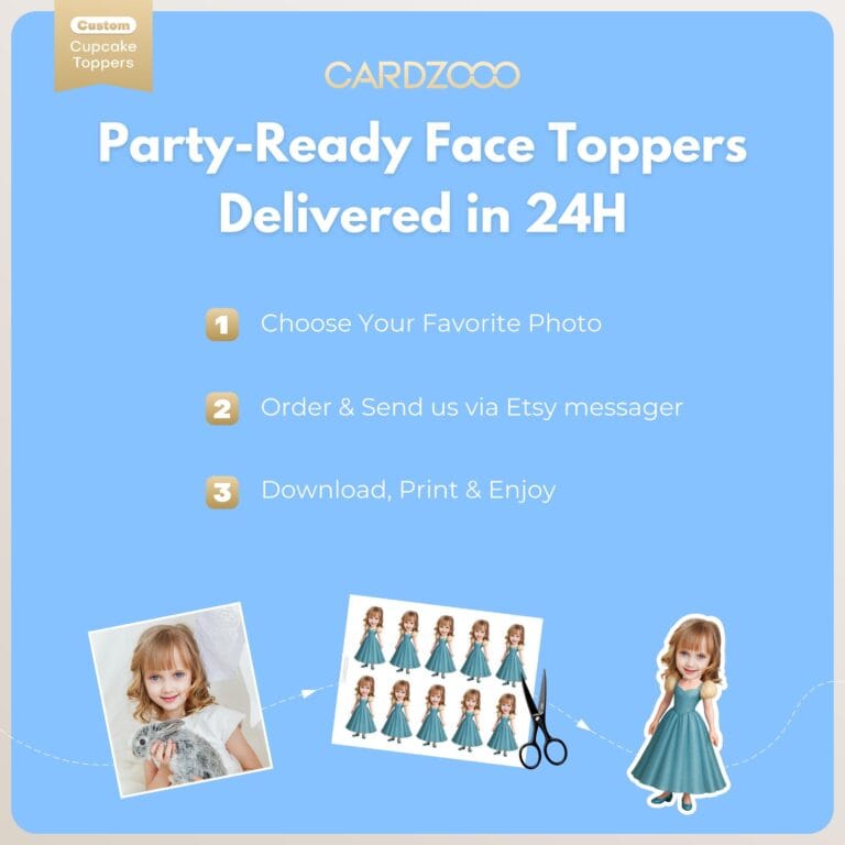 Cinderella Custom Face Cupcake Toppers - Image 3