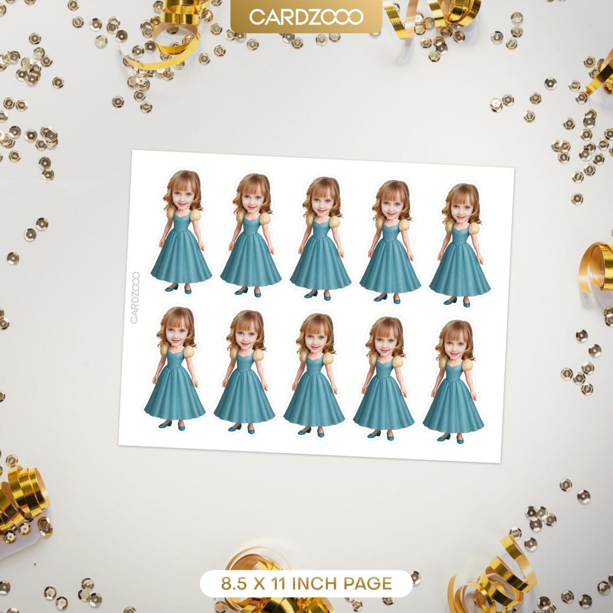 Cinderella Custom Face Cupcake Toppers - Image 2