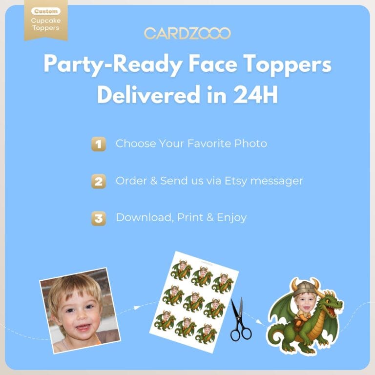 Dragon Rider Custom Face Cupcake Toppers - Image 3