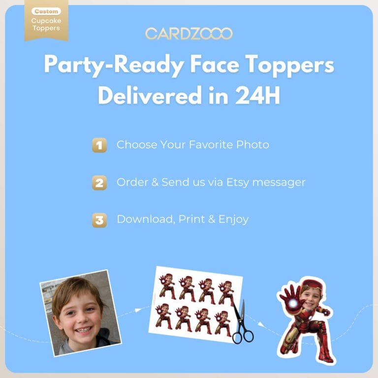 Iron Man Custom Face Cupcake Toppers - Image 3
