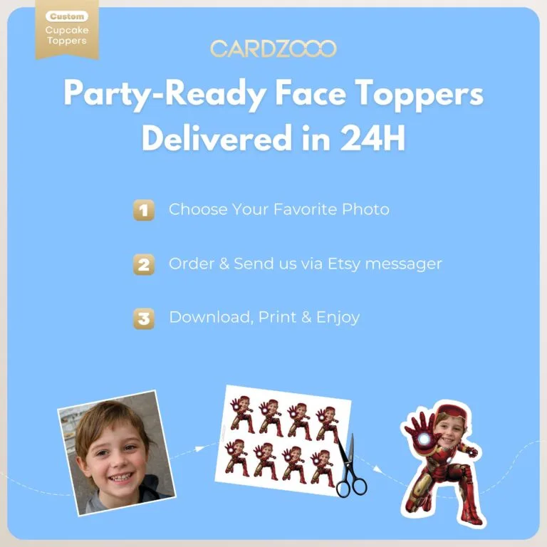 Iron Man Custom Face Cupcake Toppers - Image 3