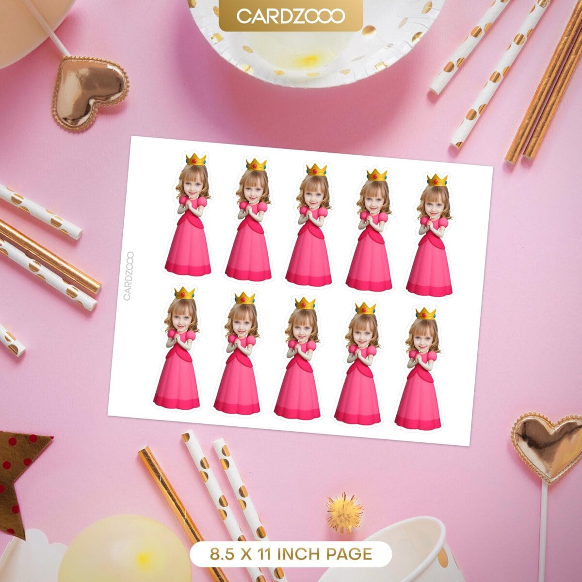 Princess Peach Custom Face Cupcake Toppers - Image 2