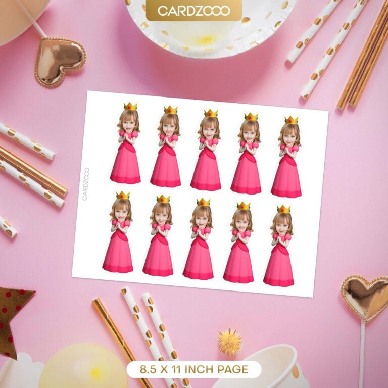 Princess Peach Custom Face Cupcake Toppers - Image 2