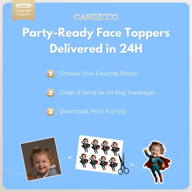 Superhero Girl Custom Face Cupcake Toppers - Image 3
