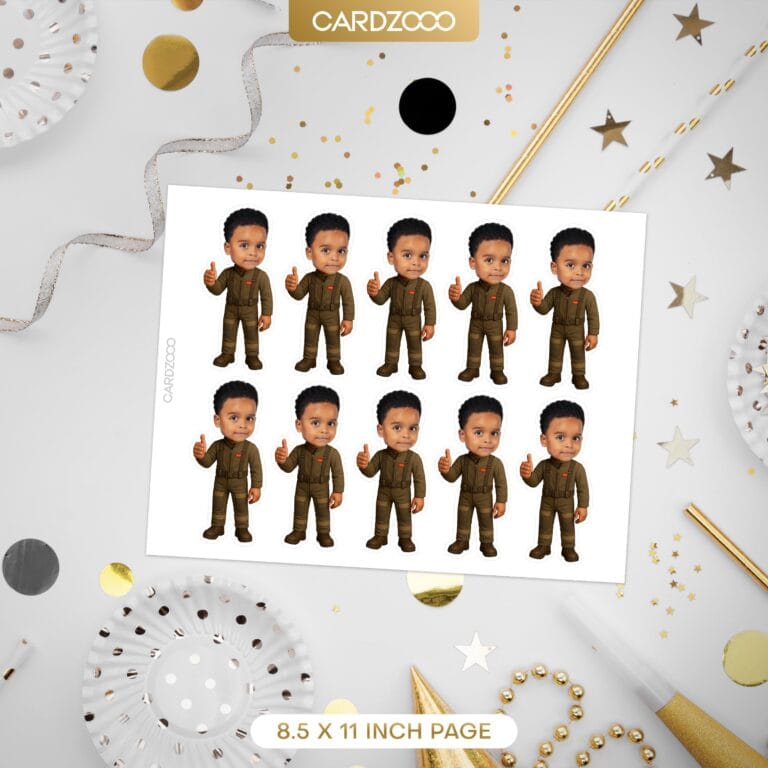 Aviator Custom Face Cupcake Toppers - Image 2