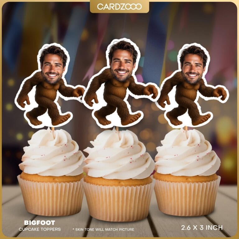 Bigfoot Custom Face Cupcake Toppers