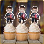 Captain America Custom Face Cupcake Toppers
