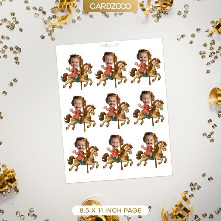 Carousel Custom Face Cupcake Toppers - Image 2