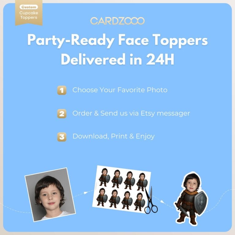 Knight Cupcake Custom Face Toppers - Image 3