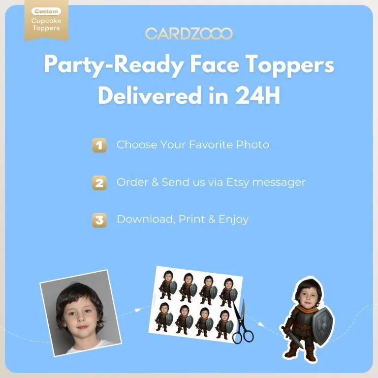 Knight Cupcake Custom Face Toppers - Image 3