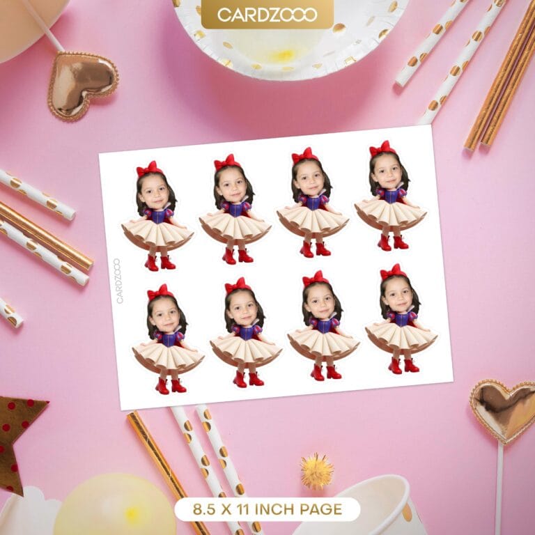 Snow White Custom Face Cupcake Toppers - Image 2