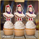 Snow White Custom Face Cupcake Toppers