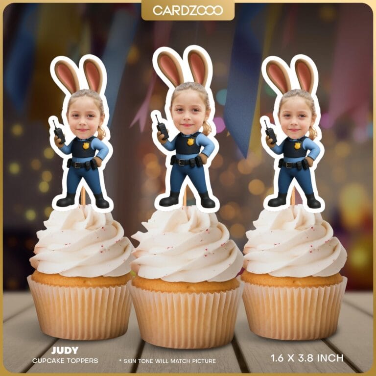 Judy Custom Face Cupcake Toppers