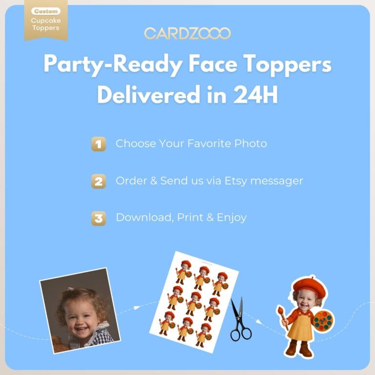 Artist Custom Face Cupcake Toppers - Image 3