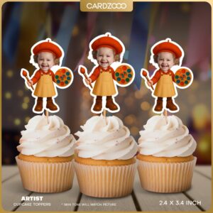 Artist Custom Face Cupcake Toppers