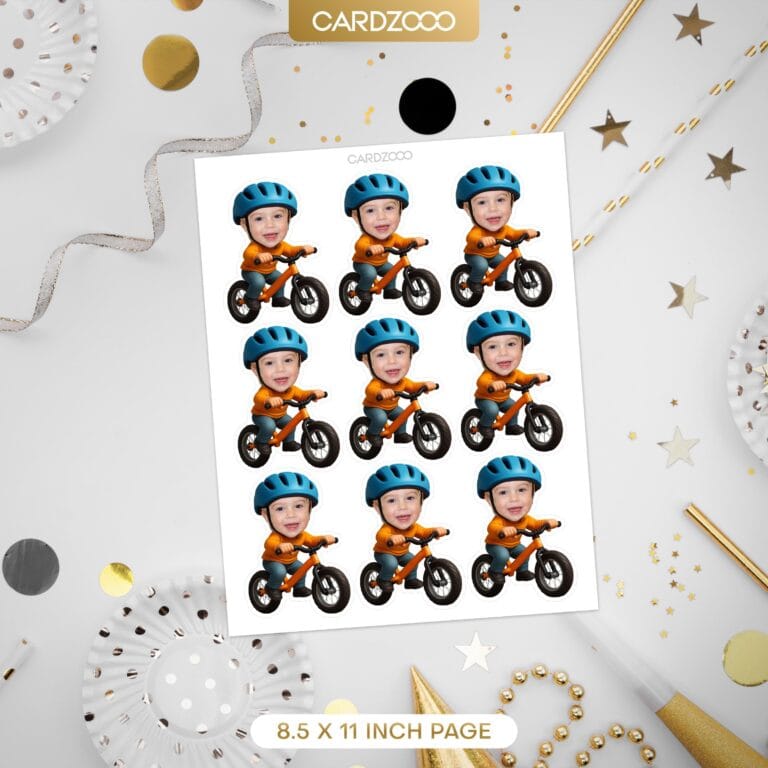 Cyclist Custom Face Cupcake Toppers - Image 2