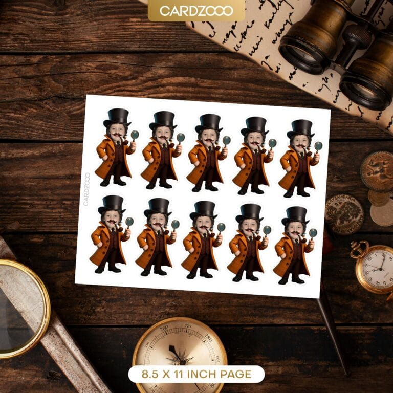 Detective Custom Face Cupcake Toppers - Image 2
