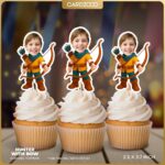 Hunter with Bow Custom Face Cupcake Toppers