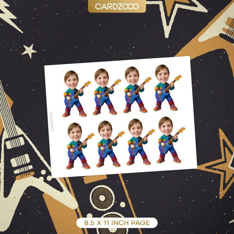 Rock Star Custom Face Cupcake Toppers - Image 2