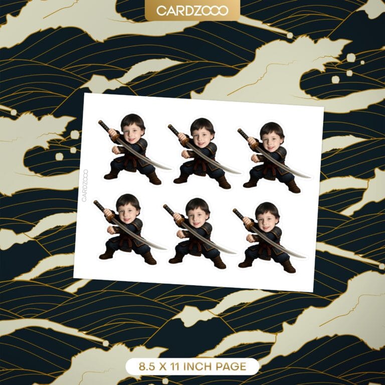Samurai Custom Face Cupcake Toppers - Image 2