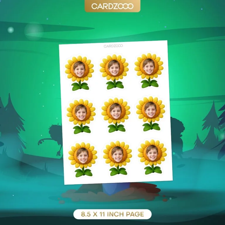 Sunflower Custom Face Cupcake Toppers - Image 2