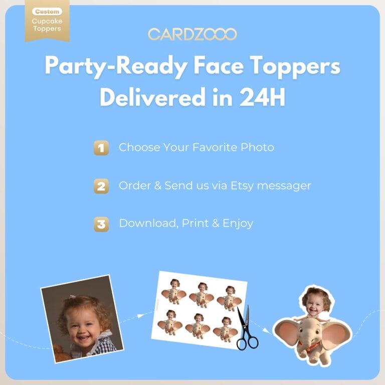 Dumbo Circus Custom Face Cupcake Toppers - Image 3