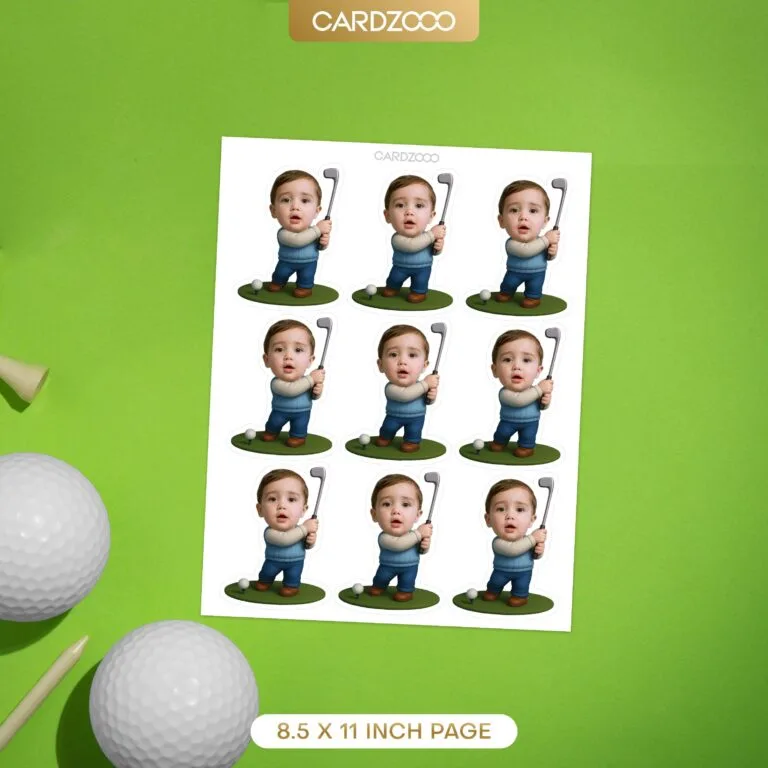 Golf Custom Face Cupcake Toppers - Image 2