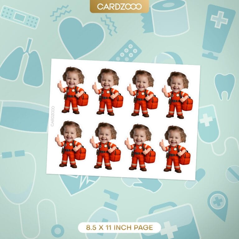 Paramedic Custom Face Cupcake Toppers - Image 2