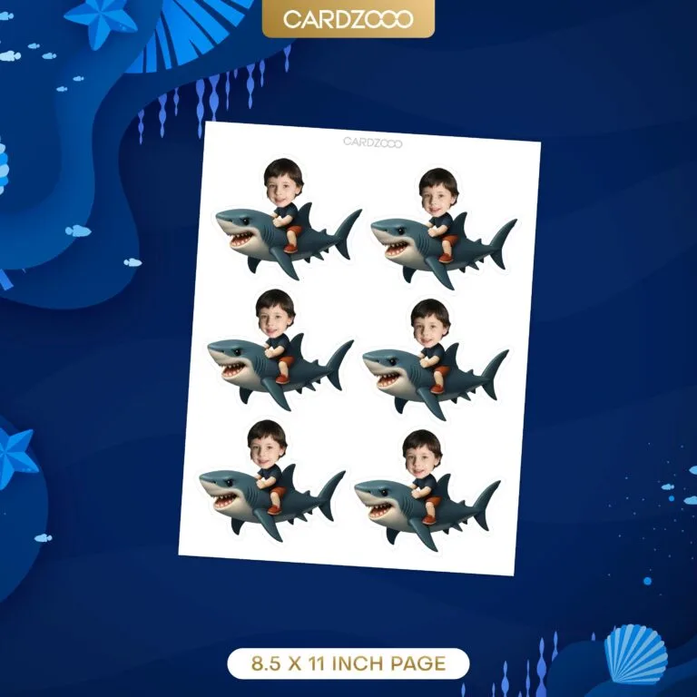 Shark Custom Face Cupcake Toppers - Image 2