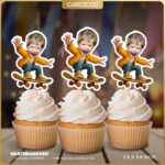 Skateboarder Custom Face Cupcake Toppers
