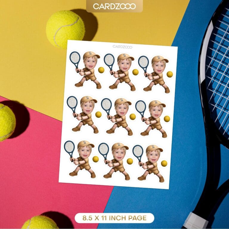 Tennis Custom Face Cupcake Toppers - Image 2