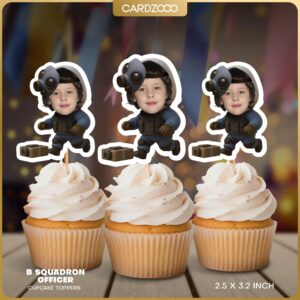 B Squadron Officer SAS Custom Face Cupcake Toppers