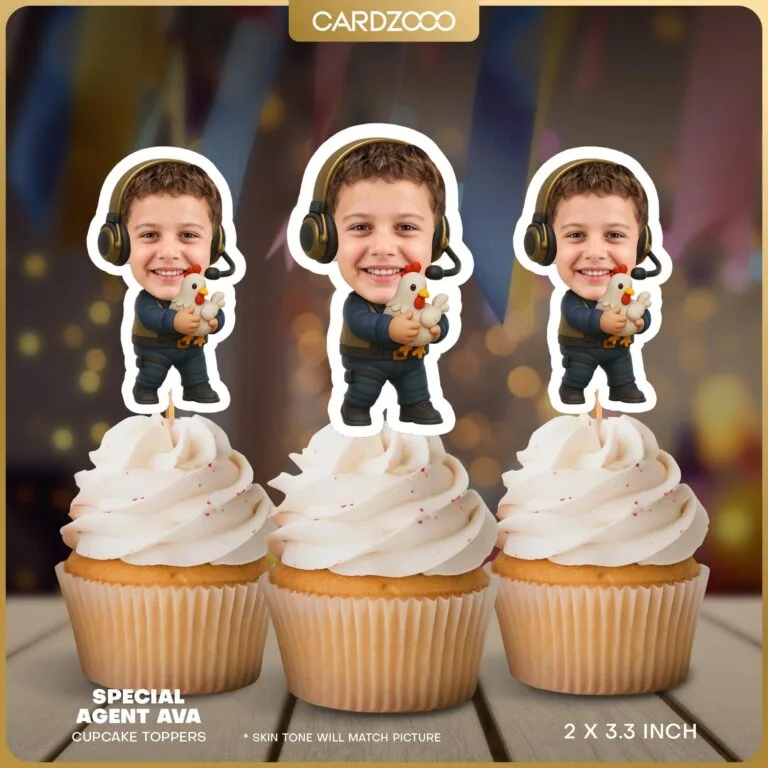 Special Agent Ava FBI Custom Face Cupcake Toppers