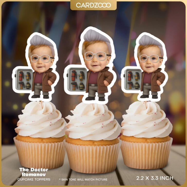 The Doctor Romanov Sabre Custom Face Cupcake Toppers