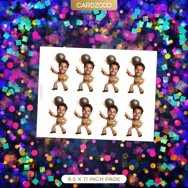 Disco Boy Custom Face Cupcake Toppers - Image 2