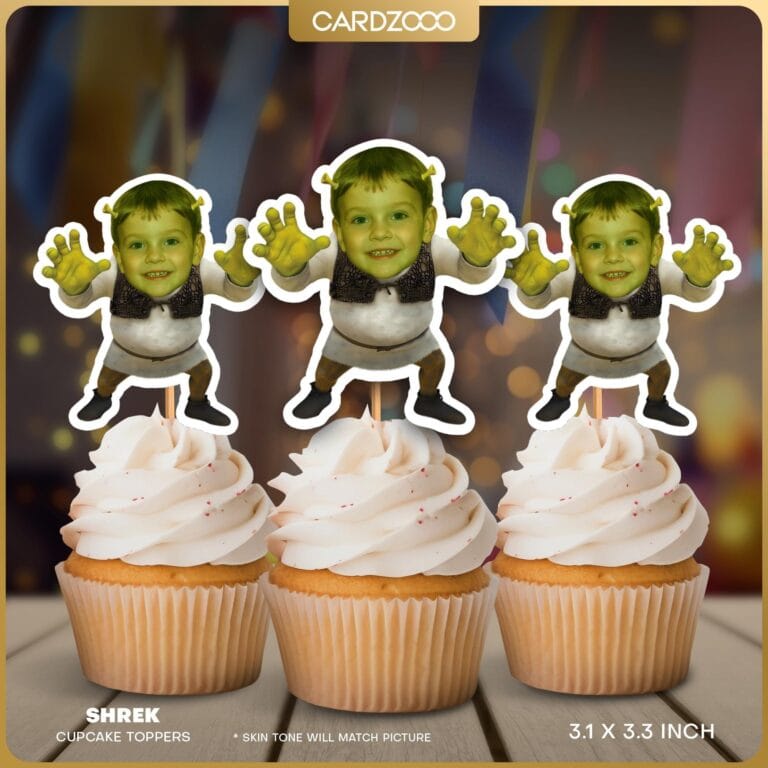 Shrek Custom Face Cupcake Toppers