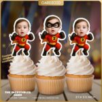 The Incredible Dash Custom Face Cupcake Toppers