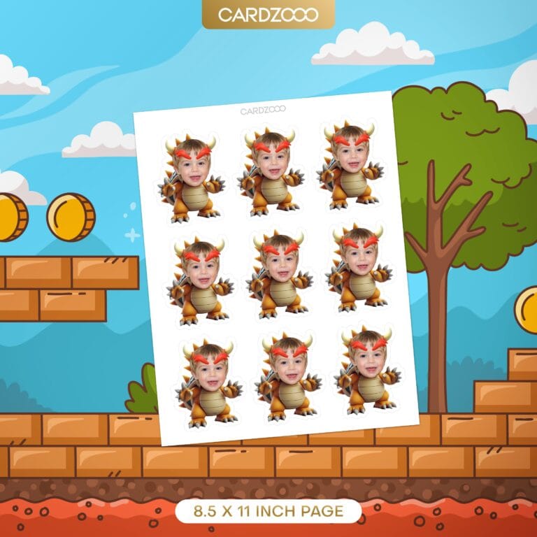 Bowser Custom Face Cupcake Toppers - Image 2