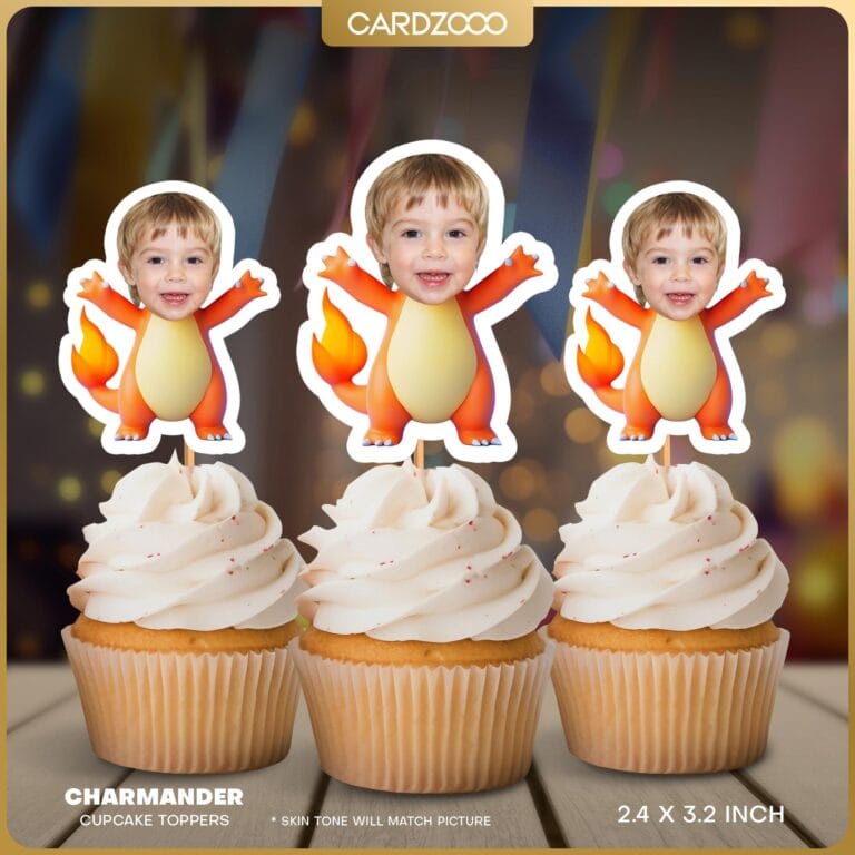 Charmander Custom Face Cupcake Toppers