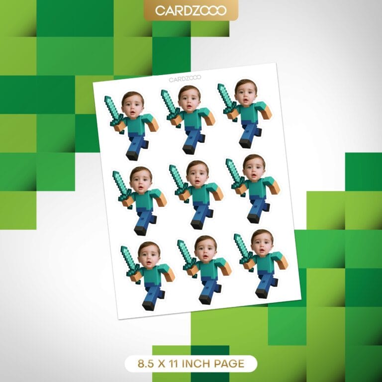 Diamond Sword Custom Face Cupcake Toppers - Image 2