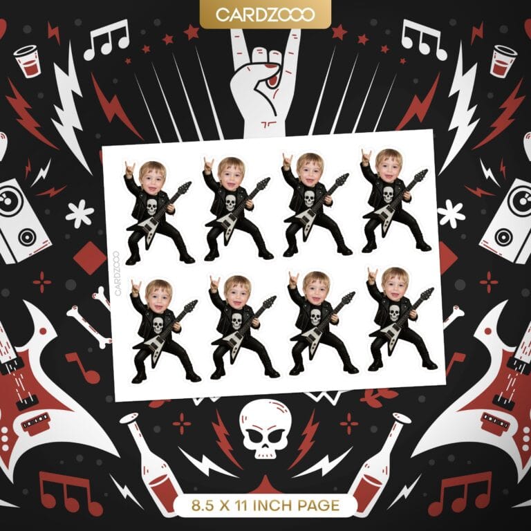 Rockstar Custom Face Cupcake Toppers - Image 2