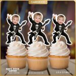 Rockstar Custom Face Cupcake Toppers