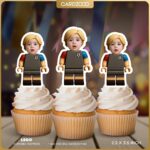 Soccer Brick Custom Face Cupcake Toppers